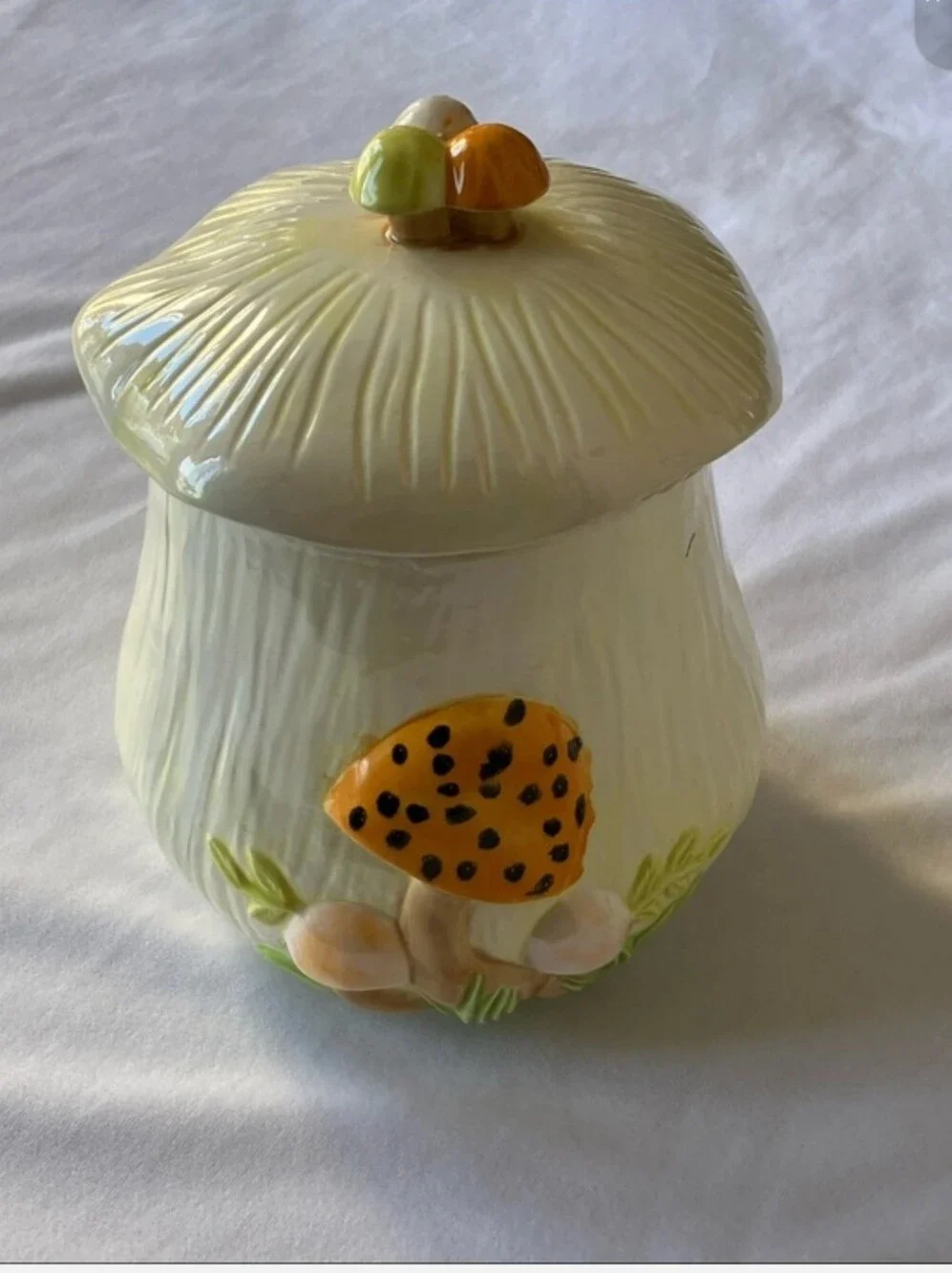 Vintage ARNELS Mushroom Cookie Jar Canister